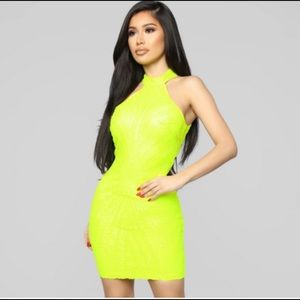 Fashion Nova Sequin Halter Cocktail Dress XL